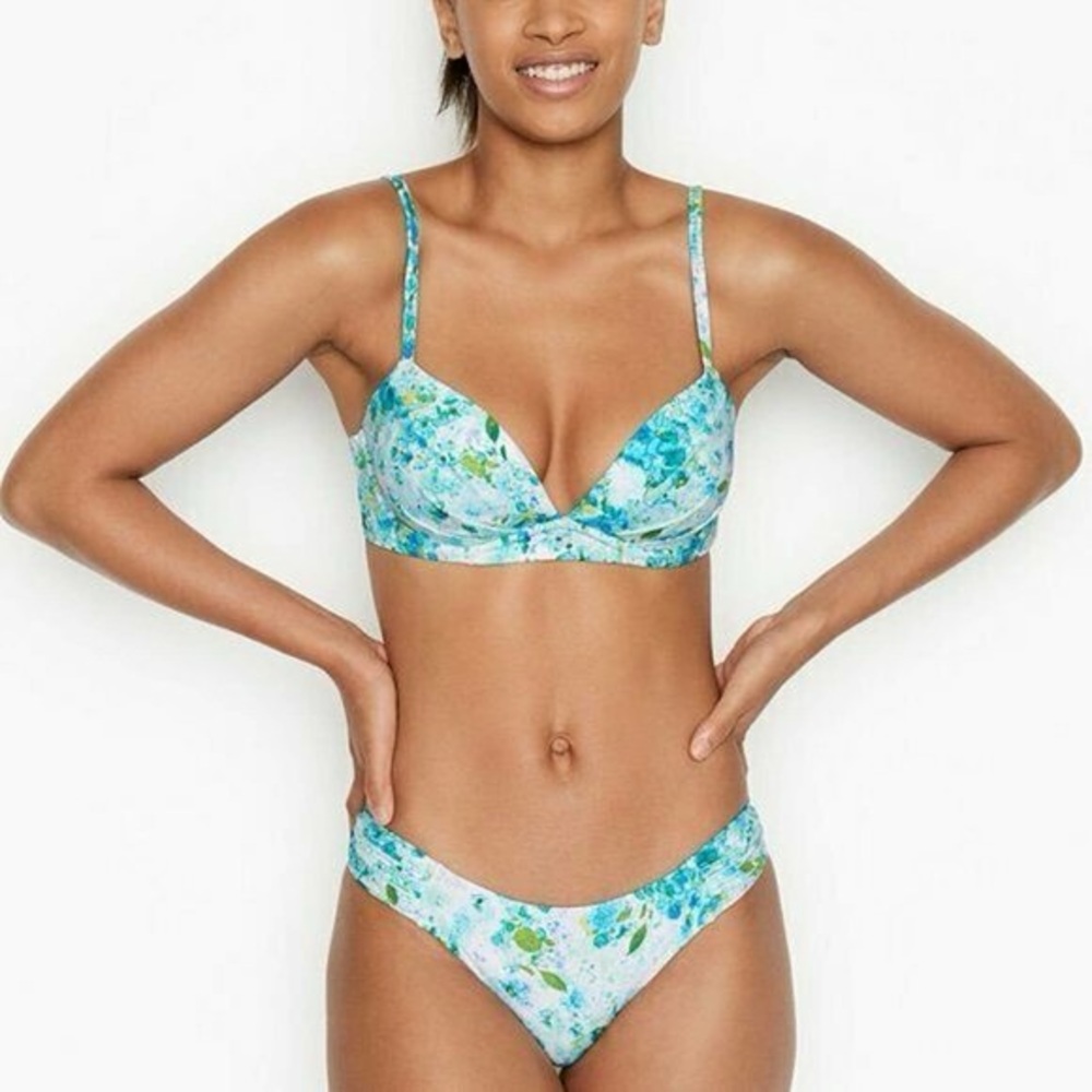 Victoria's Secret Women's Floral Swimwear Push-Up Bikini